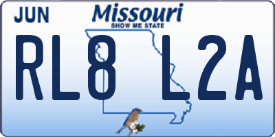 MO license plate RL8L2A