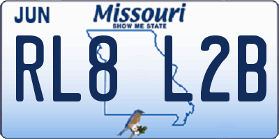MO license plate RL8L2B