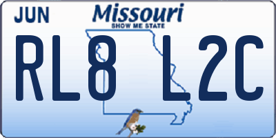 MO license plate RL8L2C