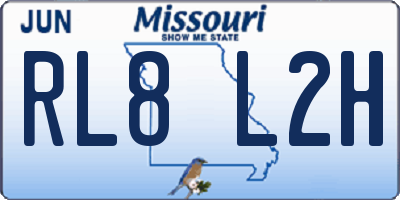 MO license plate RL8L2H