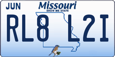 MO license plate RL8L2I