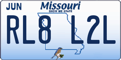 MO license plate RL8L2L
