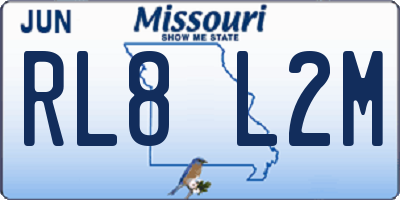MO license plate RL8L2M