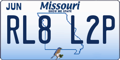 MO license plate RL8L2P