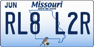 MO license plate RL8L2R
