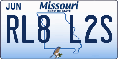 MO license plate RL8L2S