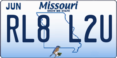 MO license plate RL8L2U