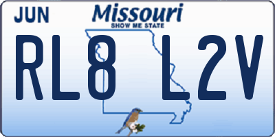 MO license plate RL8L2V