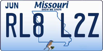 MO license plate RL8L2Z