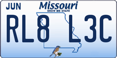 MO license plate RL8L3C