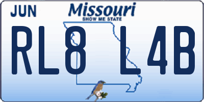 MO license plate RL8L4B