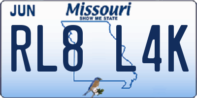 MO license plate RL8L4K