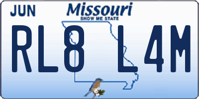MO license plate RL8L4M