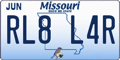 MO license plate RL8L4R