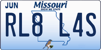 MO license plate RL8L4S