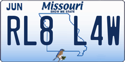 MO license plate RL8L4W