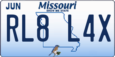 MO license plate RL8L4X