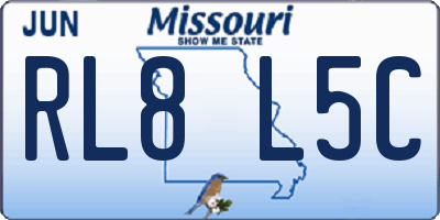 MO license plate RL8L5C