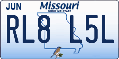MO license plate RL8L5L