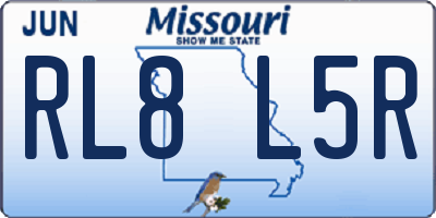 MO license plate RL8L5R