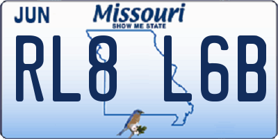 MO license plate RL8L6B