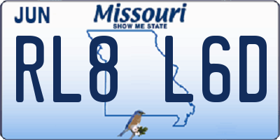 MO license plate RL8L6D