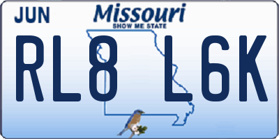 MO license plate RL8L6K