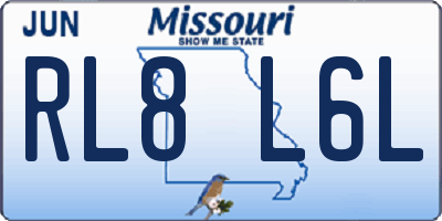 MO license plate RL8L6L