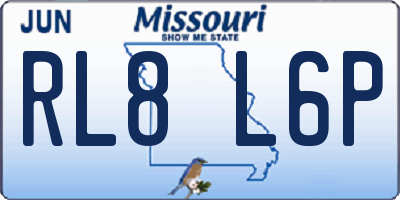 MO license plate RL8L6P