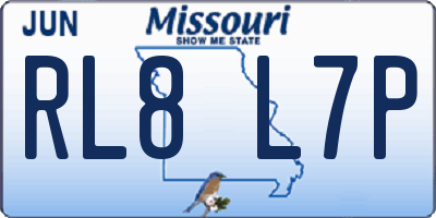MO license plate RL8L7P