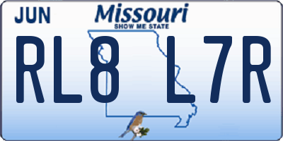 MO license plate RL8L7R