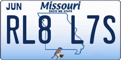 MO license plate RL8L7S