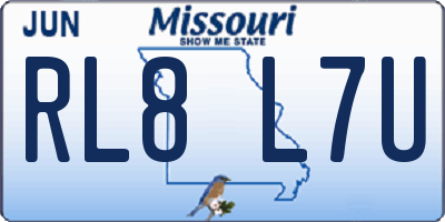 MO license plate RL8L7U