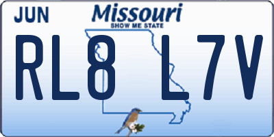 MO license plate RL8L7V