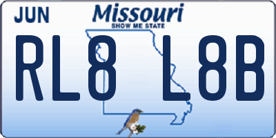 MO license plate RL8L8B