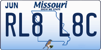 MO license plate RL8L8C