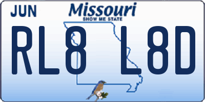 MO license plate RL8L8D