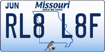MO license plate RL8L8F