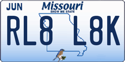 MO license plate RL8L8K
