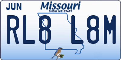 MO license plate RL8L8M