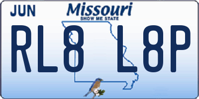 MO license plate RL8L8P