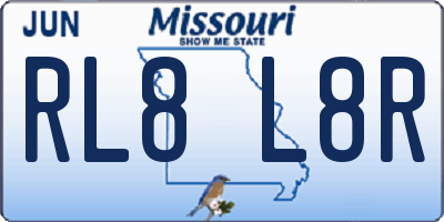 MO license plate RL8L8R