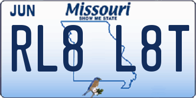 MO license plate RL8L8T