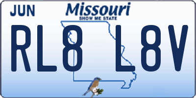 MO license plate RL8L8V