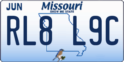 MO license plate RL8L9C
