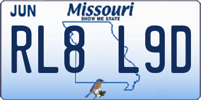 MO license plate RL8L9D