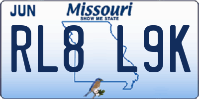 MO license plate RL8L9K