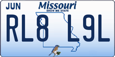 MO license plate RL8L9L