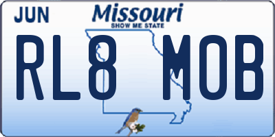 MO license plate RL8M0B