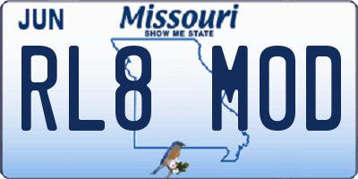 MO license plate RL8M0D
